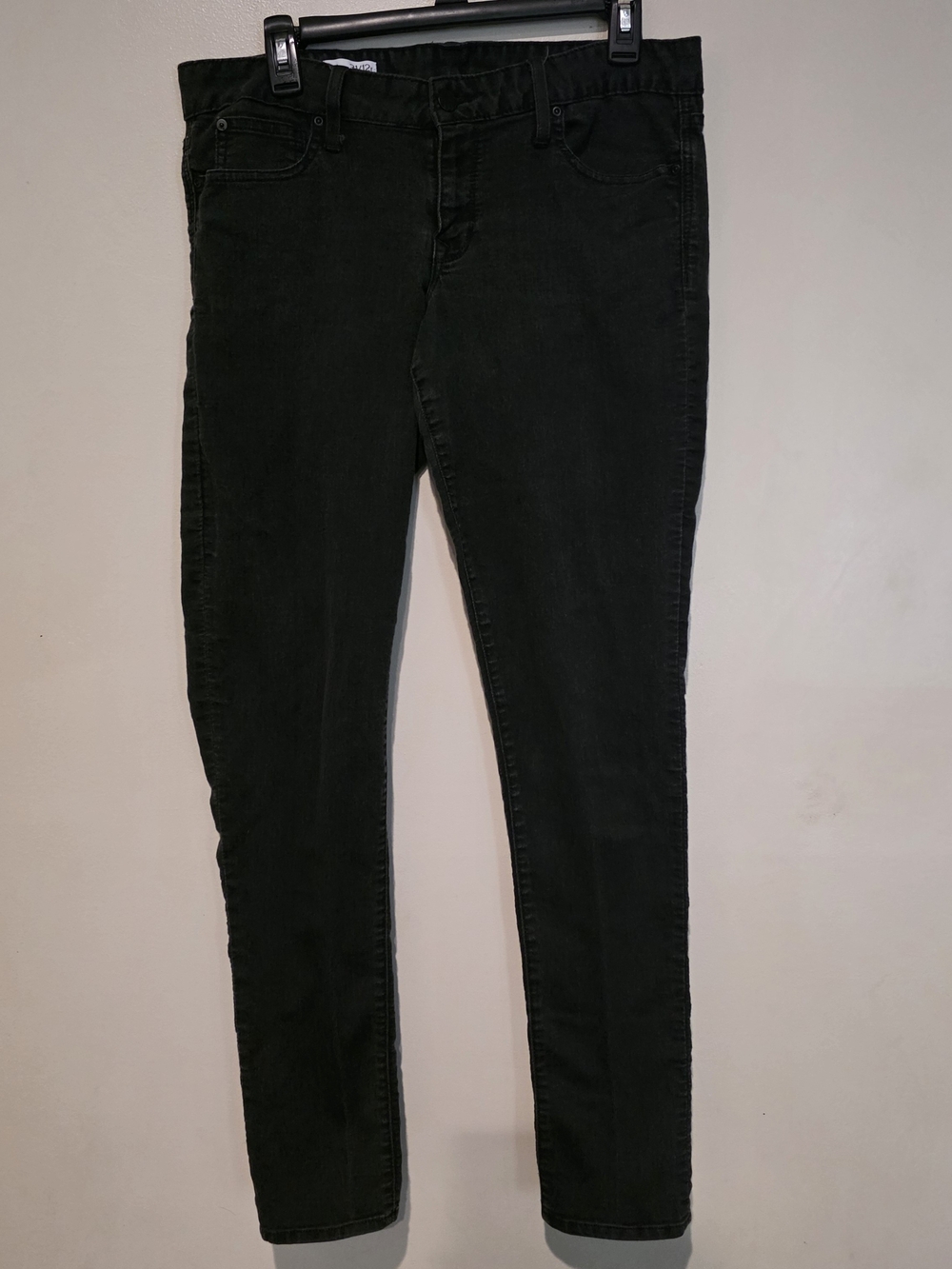 Gap Skinny Jeans Black Dark Wash Denim Stretch Zip Button 5-Pocket Women 12R